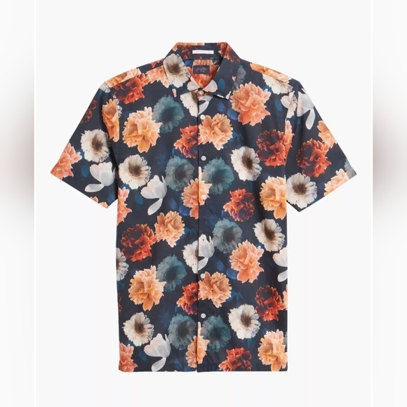 Big On-Point Short Sleeve Organic Cotton Button-Up Shirt. Good Man. - Picture 1 of 10